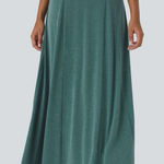 Halara  Women's Maxi Skirt in Deep Green Photo 0