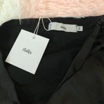 Edikted Black Satin Cream Lace Trim Mini Skirt Photo 2