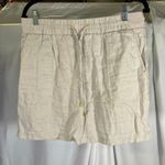 Company Ellen Tracy Linen Blend Skort Beige Drawstring Waist Lined Size S Tan Photo 12