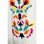 New Directions Shirt Womens Embroidered Off Shoulder Lightweight White Size Smal Photo 3