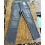 Sonoma Straight Distressed Women's size 12 Gray Denim Jeans Mid-Rise New Photo 0