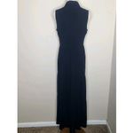 Ny Collection  Maxi Dress Sleeveless Collared Tiered Ruffle Womens Black‎ Photo 5