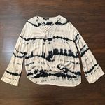 Lulus beige & gray tie-die long sleeve cross front top size M NWT Photo 4