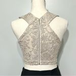 Marciano Antoinette Lace Beige Cropped Halter Top Size 0 Photo 6