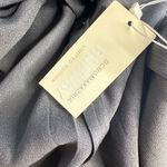 BCBGMAXAZRIA Blouse Womens Small Dark Grey Ruffle Top Runway Short Sleeve Dressy Photo 6