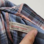 Free People  Blue Plaid Sunday Morning Sleep Shirt Sz M Photo 7