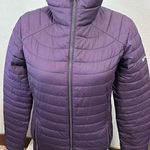 Columbia OmniHeat Women’s Small Purple Quilted Parka Puffer Jacket Full Zip Photo 0