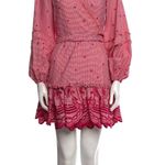 Alexis Alzena Red White Gingham Embroidered Wrap Mini Dress Size XS Photo 0