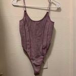 Forever 21 Purple Ribbed Low Back Tank Bodysuit Photo 2