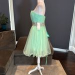 Women’s Green Short Homecoming Prom Party Dress Sweetheart Corset Back Size 12 Photo 5
