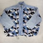 White Birch  Blue Camo Corduroy Jacket 2X Dolman Sleeve Full Zip Photo 7