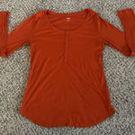 a.n.a  Women's Burnt Orange Ripped Long Sleeve Tee Size Medium Photo 0