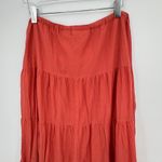 Kate Hill  skirt women's M tiered ruffle hem pull on maxi lined eyelet coral Photo 5