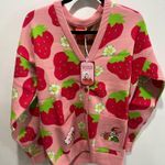 Strawberry Shortcake Allover Strawberry Print Women's Cardigan (Medium) Photo 2