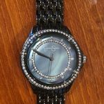 Jessica Simpson  Black Metal Watch with Rhinestones Photo 6