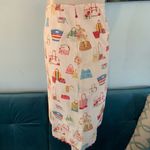 Skirtin Around Womens White Purse Print Pencil Straight Skirt Sz 6 Photo 3