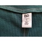 BP  Women's Split Neck OSR Cropped  Thermal Knit Henley Shirt Green Moss Size S Photo 2