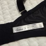 Soma Black Embroidery Semi Sheer Sensuous Lace Unlined Bra 36G Underwire Photo 4