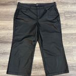 NYDJ  Black Flare Cropped Teresa Wide Leg Pants 18W Women’s Coated Dressy Photo 0