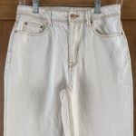 ZARA Mid Rise Straight Long Length White Jeans- size 4 Photo 3