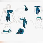 Initial / Letter D Thin Purse Scarf / Hairband / Scarf Photo 3