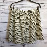Dina Be  ivory mini flounce skirt with‎ black flying ducks geese size L Photo 2