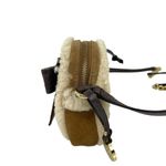 UGG  Sheepskin Crossbody Bag with Leather and Chain Strap Bow Tan Suede Small Photo 7