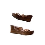 UGG  Mattie Leather Wedges Tan Size 8.5 Summer Boho Hippie Neutral Beach Vacation Photo 6
