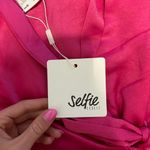 Selfie Leslie  Medellin Gathered Detail Side Tie Wrap Dress Hot Pink NWT Photo 6