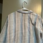 Alfred Dunner  Button Down Blouse Pink Blue Tan Stripes Clip Dot 16P Photo 6