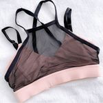 Forever 21  Black Peach Pink Athletic Sports Casual Exercise Mesh Bra Top Photo 1