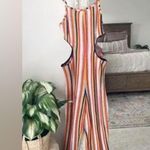 ZARA Colorful Striped Terry Cloth Cut Out Jumpsuit Size Large Photo 8