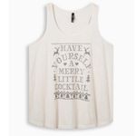 Torrid Slub Cream Christmas 'Merry Cocktail' Graphic Sleep Tank Top - size 1 Photo 10