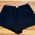 Abercrombie & Fitch  Black Linen‎ Blend Shorts Women's XL High Rise Summer Photo 0