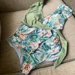 Blooming Jelly Neck Tummy Control Swimsuits One Piece Ruffle Wrap Bathing Suit Slimming Photo 6