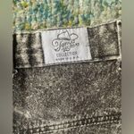 Vintage 80s Tanya Tucker black acid wash midi denim pencil skirt, size medium Photo 4