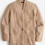 J. Crew Knit Cardigan Cocoon Sweater Blazer Tan Women S MerinoWool Winter Jacket Photo 0