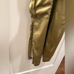 Anthropologie Love The Label Sleeveless Utility Satin Green Midi Dress Size XS Photo 7