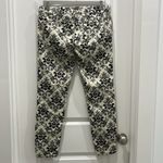 Free People Skinny Jeans Brocade Flocked Black Floral Ivory Cream Denim Sz 27 Photo 6