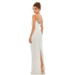 Mac Duggal  Ivory Gown with Side Slit Photo 2