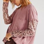 Free People NWT Celine tee lavender shadows size S Photo 0