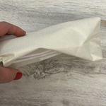 Tan & White Double Zip Small Travel Bag 5" X 7" Photo 6