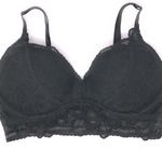 PINK - Victoria's Secret Victoria’s Secret PINK Lace Black Push-up Bralette Photo 10