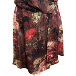Haute Hippie Brown Floral Print Backless Halter Silk Mini Dress Size Medium Photo 3