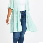 Torrid Sz 1 Mint Green Women's Swim Cover-Up Kimono Photo 0