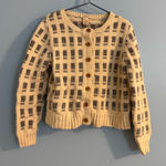 Sundance Gorgeous  cream and grey cardigan sweater size L Photo 0