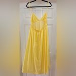 NWT Commense Open Back Midi Sun dress 100% Cotton Butter Yellow sz Medium Photo 7