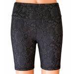 All In Motion Black Lace Print Activewear Workout Yoga Bike Shorts ~ Women's XS Photo 0