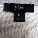 J.Crew Women's Gray / White Eyelet Hem Sweatshirt Top Long Sleeve Size M Photo 5