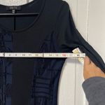 Comfy USA Dress Womens patchwork Artsy Lagenlook long sleeve modal midi dress XS Black Photo 7